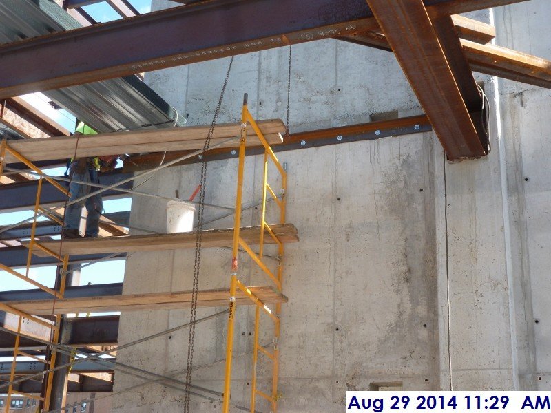Started installing steel angles for the metal decking at Derrick -5 (4th Floor) Facing East (800x600)